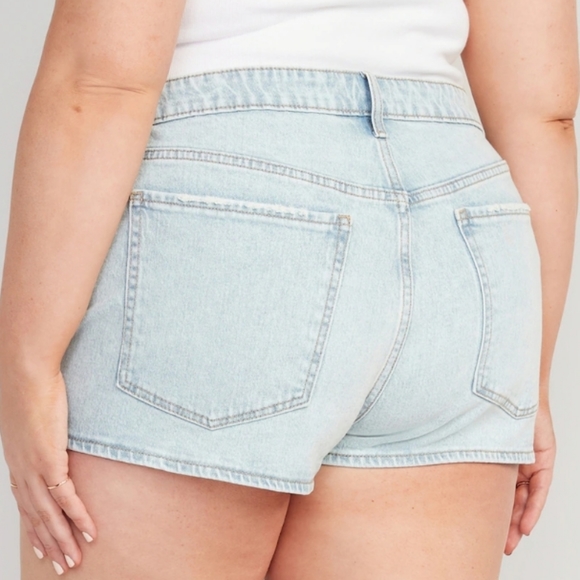 🔹High-Waisted OG Straight Super-Short Jean Shorts for Women -- 1.5-inch inseam - Picture 2 of 4